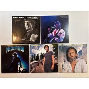 Kris Kristofferson Vinyl LP Lot Set Of 5 • Easter Island, Repossessed, The Bone